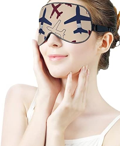 Авион Авион летање мека маска за спиење Окото за очи за спиење за слепите совршени блокови светлина со прилагодлива лента