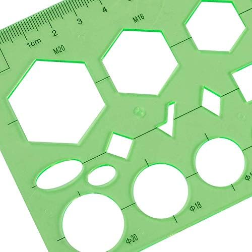 КЕСАПЛАН 9 ПАРЧИЊА Шаблони За Цртање Пластични Владетели Мултифункционални Мерни Владетели со Француски Владетел На Кривата, Геометриски