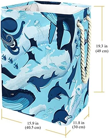 Нехомер Океан Ајкула Син Октопод Големи Перење Попречува Водоотпорен Склопувачки Облека Попречува Кошница За Облека Играчка Организатор,