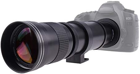 Foto4easy 420-800mm F/8.3-16 Телефото Зум Леќа со 2 X Телеконвертер Објектив И T2/T До Eos EF Монтирање Адаптер За Канон EOS Rebel T1i T6i