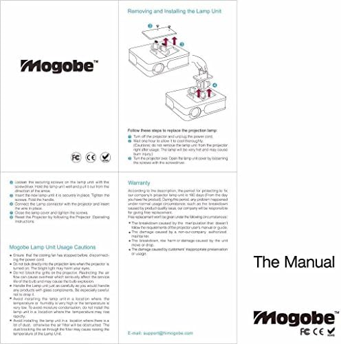 Mogobe VIP240W0.8E20.9N 5J.J7L05.001 5J.J6E05.001 5J.J7E05.001 5J.J9H05.001 Projector Bul Bulb, компатибилен за Benq W1070 W1080ST