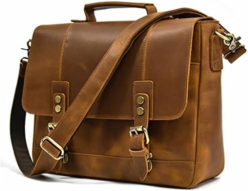 SDFGH кожа чанта од мажи Maleleather лаптоп торба за деловни патувања за патувања компјутерска торба A4 торба за рамо