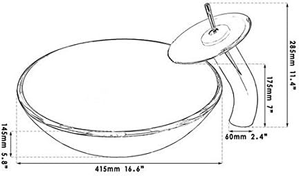 GOWE испукан стил на темпераментен стаклен сад со мијалник со поп-ап одводот и тапа со единечна рачка и монтажен прстен