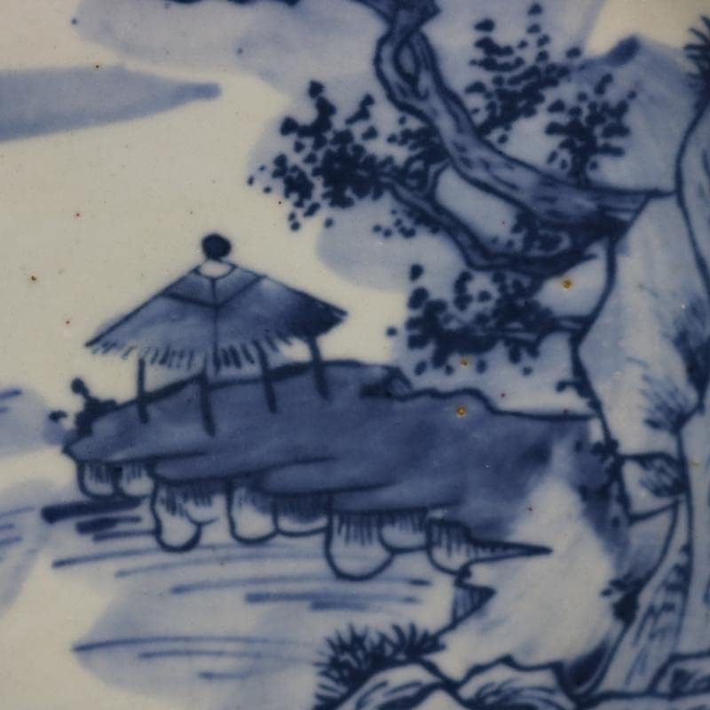 Httjack рачно насликани пејзажни ликови приказни плочи јадења стари порцелански украси антиквитети