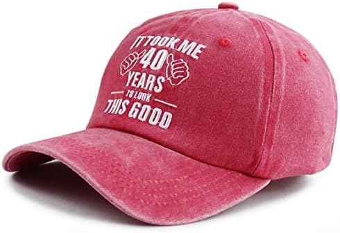 GSSPVII ми требаа 40 години да ја изгледам оваа добра капа за жени мажи, смешно прилагодлив вез на 40 -ти роденден Бејзбол капа