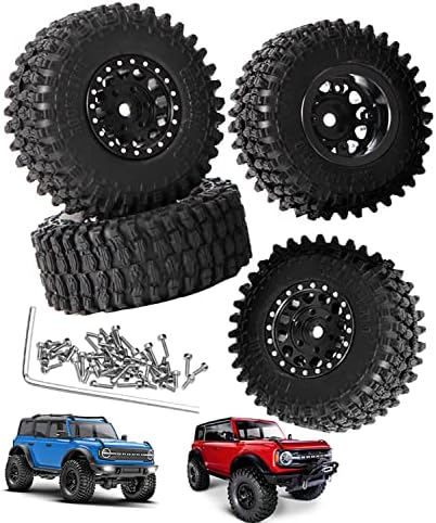 HOPSUPRC RC тркала гуми за 1/18 TRAXXAS TRX4M, хексадецимален заменски замена на пустинските гуми за снежни гуми, гуми за камиони RC, 4