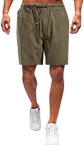 Sezcxlgg мажи атлетски шорцеви панталони модни шорцеви случајни измиени исечени панталони на плажа летни машки панталони