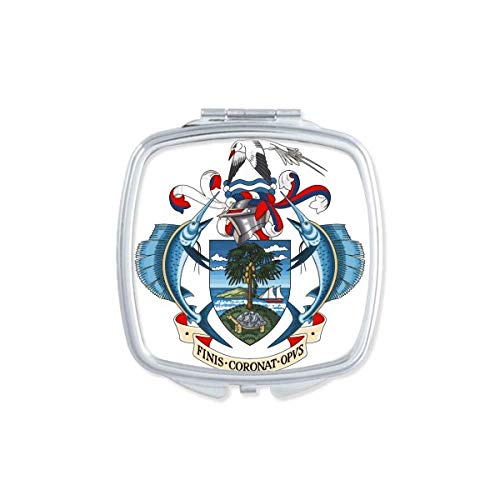 Сејшели Африка Национален амблем огледало Преносен компактен џеб шминка двострано стакло
