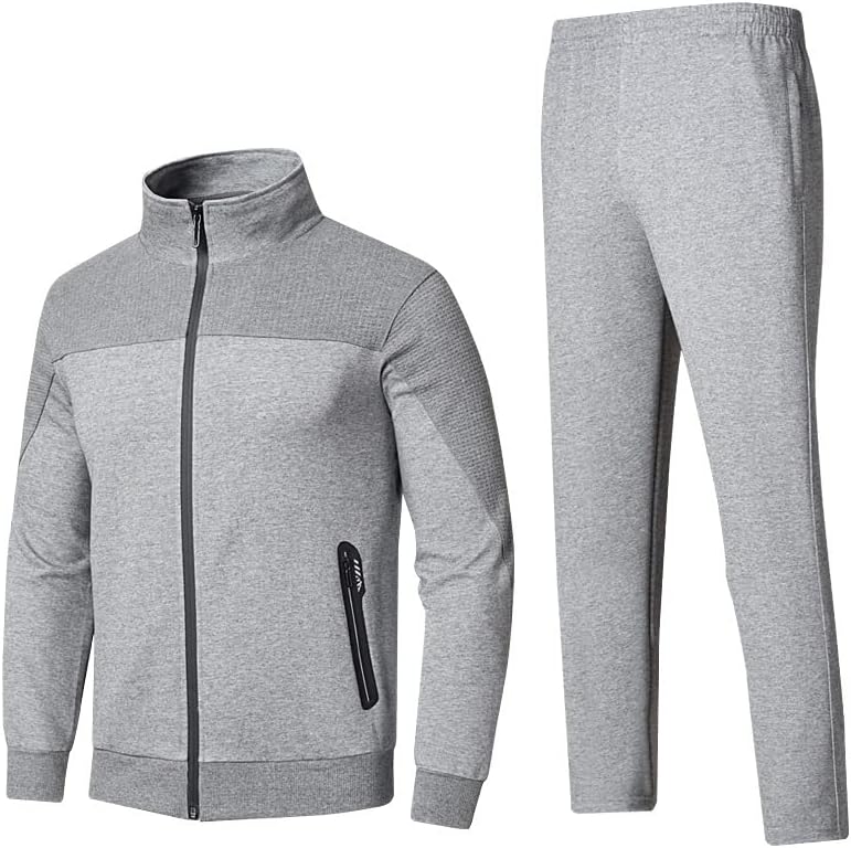 Есенска тренерска маж, спортска облека за трчање комплети облеки за џогирање костум машки 2 парчиња џемпери за џемпери фудбалски фудбали