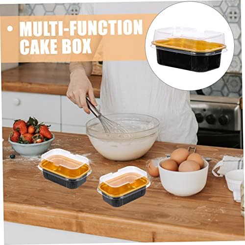 Јардве 50 парчиња Кутија За Торта Од Алуминиумска Фолија Контејнери За Торта Контејнери За Торта Со Капаци Алуминиумски Калапи