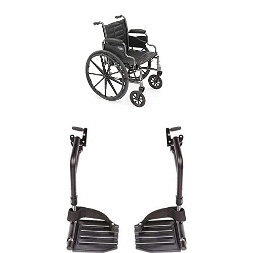 Инвакар ТРАГАЧ ЕКС2 Инвалидска Количка За Возрасни Стандард Виткање 18 Инчен Седиште Потпирачи за Нозе &засилувач; Биро Раце