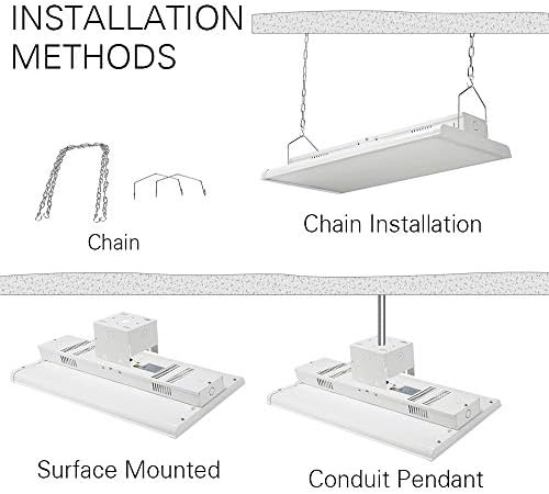 Konlite 2 Пакет 4ft Линеарна LED Highbay Светлина-225W-30600LM-1-10V dimmable-5000K-UL И DLC Наведени-Заменува 6-8 Светилка Флуоресцентни