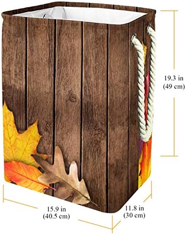 Есенски Јаворов Лист Дрво Голема Склопувачка Корпа За Перење Преклоплива Валкана Торба За Перење Алишта Со Рачки За Домашна Перална За Колеџ