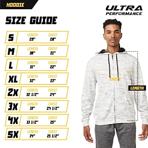 Ultra Performance 3 Pack Mens Mens Full Zip Up Hoodie лесни атлетски перформанси дуксери за мажи