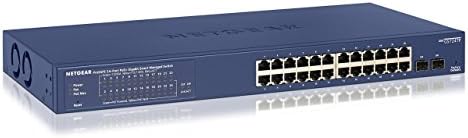 Netgear GS724TP-200NAS 24-порта Gigabit Ethernet Smart Manue Pro Switch, 190W POE+, Prosafe Lifetime