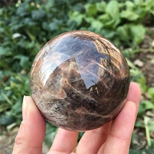 Oreeco природен магија природен кварц црна месечина сфера топка кристали скапоцени камења заздравување камења за украсување на домови