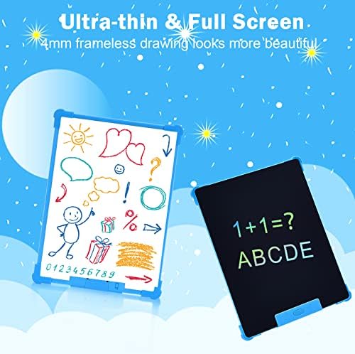 Таблета за пишување ЛЦД за деца, 10 -инчен табла Doodle и магнетна бела табла, двојна еднострана табла за цртање на Еооко, роденденски подароци