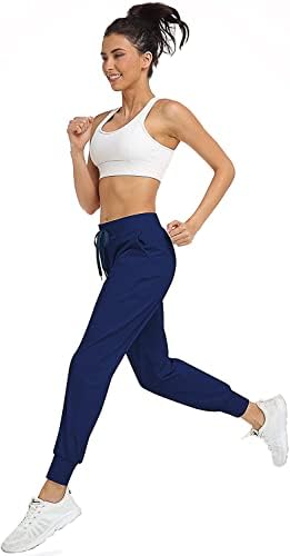 UEУ женски џогер салон панталони лесни атлетски влезови џемпери со џебови за обичен тренинг трчање