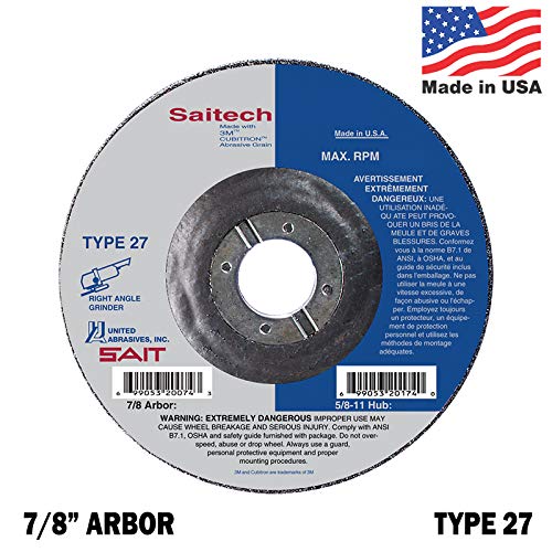 Обединети абразиви Saitech керамичко жито тип 27 абразивни тркала за мелење - 4-1/2 инчи Количина 25