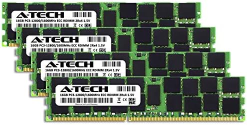 A -Tech 64GB комплет меморија RAM меморија за HP Proliant DL380P G8 - DDR3 1600MHz PC3-12800 ECC Регистриран RDIMM 2RX4 1.5V - сервер
