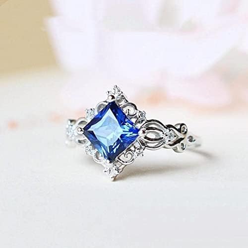 2023 година Нов прстен сина прстен Сафир форма Рингдиамонд, сваурен прстен дијамантски прстен дијамантски подарок скапоцен