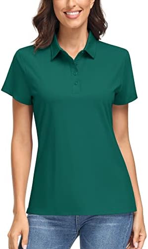 Женски поло маички Tacvasen, кратки ракави UPF 50+ Сонце заштита од голф Поло кошули за жени суво вклопување брзо суво кошула со кораче