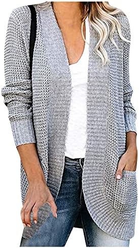 Обичен џемпер за женски џемпер RMXEI, цврста боја со средна должина со должина на џемпер, женски палто