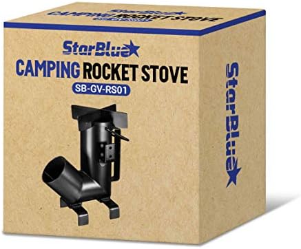 Кампување ракета шпорет од Starblue со бесплатна торба за носење - Преносен шпорет на кампување со дрво со голема комора за гориво најдобро