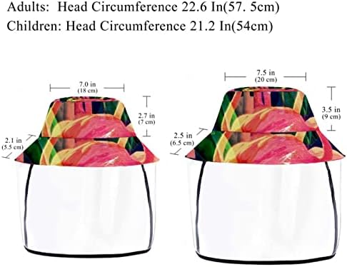 Заштитна Капа за возрасни со Штит За Лице, Рибарска Капа Против Сонце, Модерна Тропска Бугенвила Гроздобер Уметност