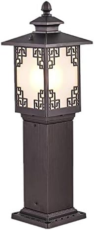 Phitta Outdoor IP54 Водоотпорен тревник Bollard Column Column Lamp Европски антички двор едноставен алуминиум квадратен столб Светло градинарска трева трева E27 Високиот пол Пост Фене?