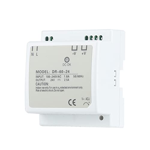 NDJQY 1PCS DR-60-24 Еден Излез Din Железнички Напојување 24v Напон ТРАНСФОРМАТОР LED ДИСПЛЕЈ 60W