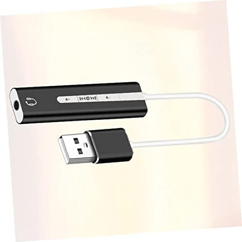 SOLUSTRE 1PC USB Адаптер ЗА Слушалки УСБ Адаптер За Слушалки Адаптадор Надворешен Стерео Адаптер За Звук Адаптер ЗА Надворешен Звук