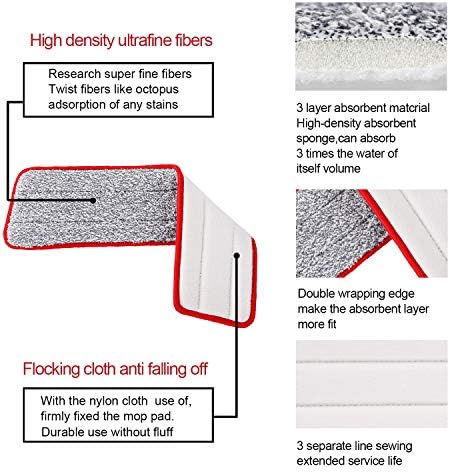 Алуминиум за чистење на микрофибер, алуминиум за чистење на подови со лежи за прашина со подложни за замена и влошки за замена за чистење