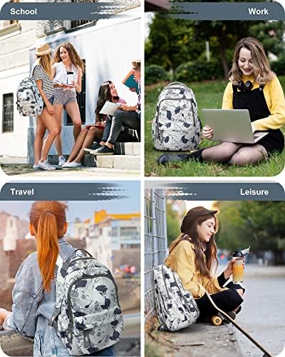 винспани Small Backpack For School Girls Boys Aesthetic Lightweight Travel Daypack Simple Cute Backpack For Women Men Waterproof College High School Bookbag Fit 14 Inch Laptop Греј