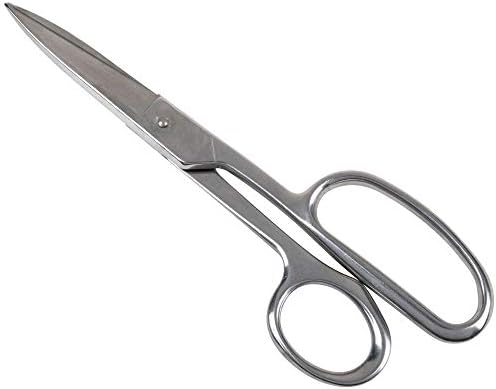 Klein Tools G758LR ножици, директен тример со голем прстен за сечење ткаенина, гума, лесен метал, повеќе, 9-инчи