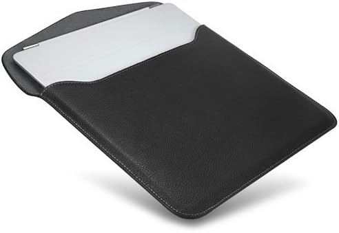 Boxwave Case Компатибилен со Lilliput A8S - Извршна кожна торбичка, тенок кожен ракав за ракав со мека постава за Lilliput A8S - Jet Black