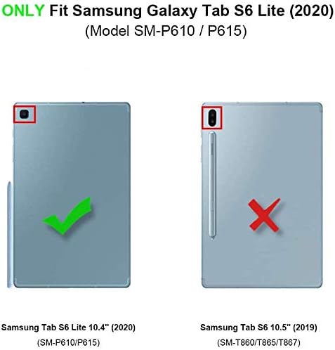 Fiewesey Случај За Samsung Galaxy Tab S6 Lite,Тежок Отпорен На Удари Солиден Заштитен Случај На Целото Тело За Samsung Galaxy Tab S6 Lite SM-P610/P615/P613/P619 10,4 Инчи 2020/2022
