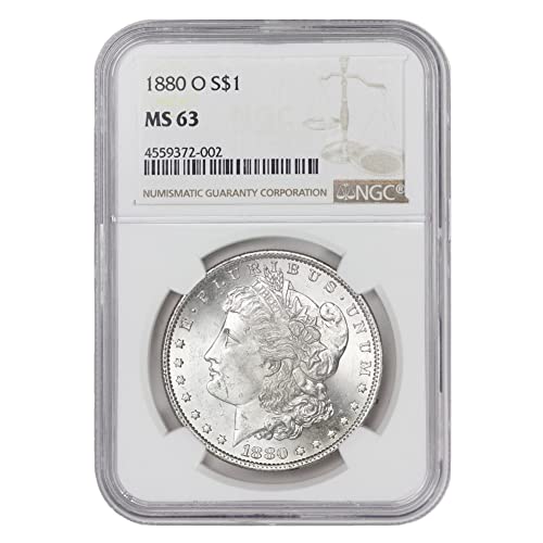 1880 o American Silver Morgan Dolar MS-63 $ 1 MS63 NGC