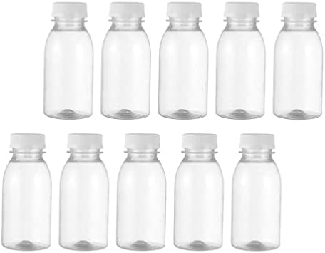 Solustre 100ml транспарентно шише со млеко 10 парчиња шише со шише со шише со шишиња со шишиња Мулти-функција чисти шишиња удобни празни шишиња