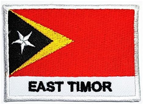 Кленплус 1, 7Х2, 6 ИНЧИ. Источен Тимор Знаме Закрпи САМ ЈАКНА Маица Фармерки Шапка Костим Амблем Воена Тактичка Земја Национално Знаме