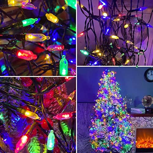 Божиќни светла за батерии, 36ft 100 LED Божиќни мини низа светла, 8 режими батерии управувани со самовила, светла за елки, водоотпорни светла за новогодишни елки за дома, ?