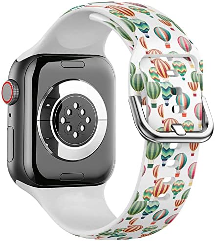 Ikiki-Tech Компатибилен со Apple Watch Band 38mm 40mm 41mm замена Силиконска мека спортска нараквица за iWatch Series 8 7 6 5 4 3 2 1 Ultra