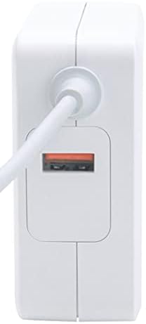 Менхетен Напојување Ѕид Полнач Со Вграден USB-C Кабел-60 W USB-C Конектор За Испорака На Енергија, USB-Порта За Полнење, Бело