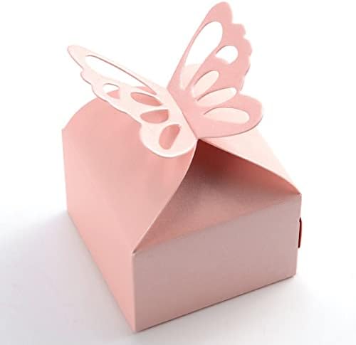 Aeiofu свадба шупливи бонбони кутии свадба бокс -кутија кутии бонбони кутии шупливи свадбени кутии пеперутки кутии за кутии за хартија