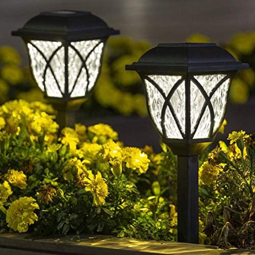 Solustre Solar Light Outdoor, 6 парчиња светла за удели на пластични пејзажи тревник светло градинарска ламба за патека за патеки