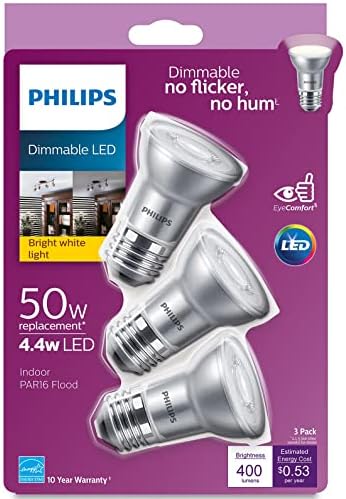 Philips 50W PAR16 LED стаклена поплава затемнета светла бела светлина 3000k