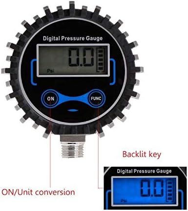 ЛИЖУМИЛ Дигитален Манометар за Притисок во Гумите 0 - 230пси Монитор За Притисок На Воздушен ПСИ Метар 1/4ин НПТ О17 Мерач На Гуми за