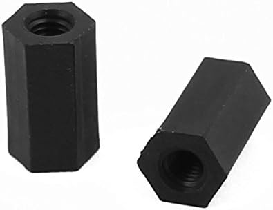 Aexit 100 парчиња Spapers & Standoffs M3 x 10mm Црна најлон хексагонална навојна просториска поддршка