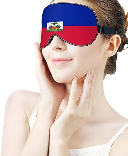 Знаме На Хаити Маска За Очи За Спиење Меки Капаци За Очи Блокирачки Светла Со Врзани Очи Со Прилагодлив Ремен За Дремка За Патување