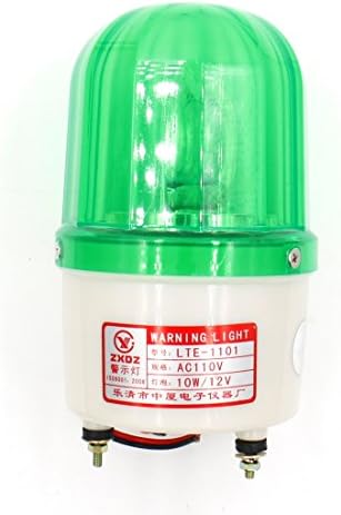 Baomain Rotary Lamp Предупредување светло светло за индустриски LTE-1101 превртете ја сликата за зумирање во AC 110V 10W зелена
